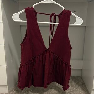 American Eagle Outfitters Deep Red Tank Top